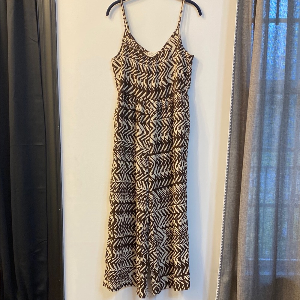 Brown and Off-white Copped Jumper